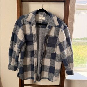 Z Supply Women's Shacket - Blue and Gray